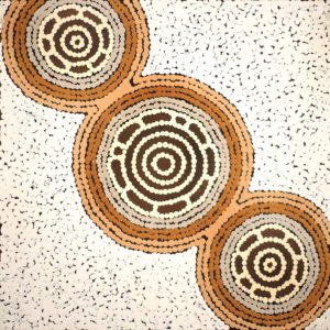 Pamapardu Jukurrpa (Flying Ant Dreaming)  - Warntungurru by Mickaela Napangardi Lankin