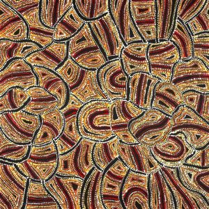 Ngapa Jukurrpa (Water Dreaming)  -  Pirlinyarnu by Sabrina Nangala Robertson