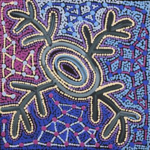 Warlukurlangu Jukurrpa (Fire country Dreaming) by Theo (Faye) Nangala Hudson