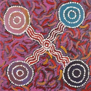 Ngapa Jukurrpa (Water Dreaming)  -  Puyurru by Jacinta Napaljarri White