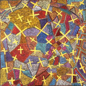 Ngatijirri Jukurrpa (Budgerigar Dreaming) by Kershini Napaljarri Collins