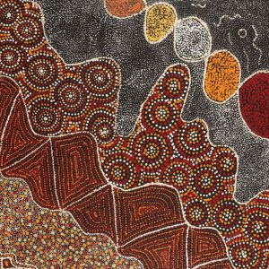 Wanakiji Jukurrpa (Bush Tomato Dreaming) by Selma Napanangka Tasman