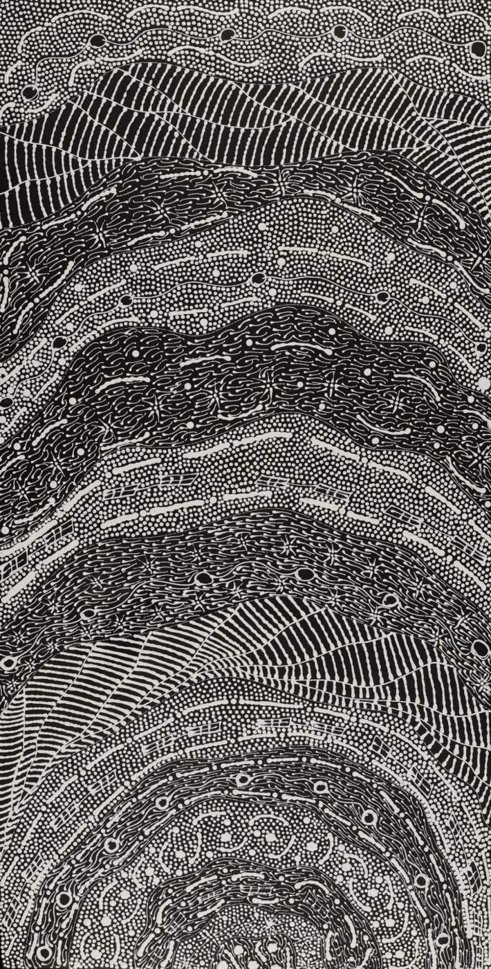 Pikilyi Jukurrpa (Vaughan Springs Dreaming) by Mary Napangardi Butcher
