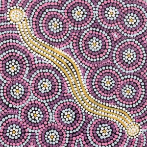 Ngurlu Jukurrpa (Native Seed Dreaming) by Nikesha Nakamarra Langdon