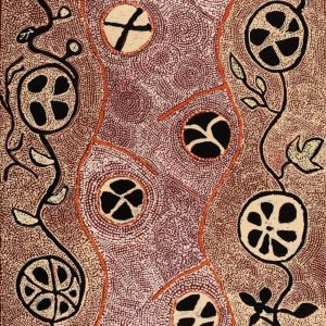 Wanakiji Jukurrpa (Bush Tomato Dreaming) by Selma Napanangka Tasman