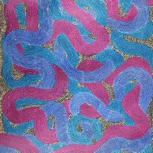 Warlukurlangu Jukurrpa (Fire country Dreaming) by Vanetta Nampijinpa Hudson