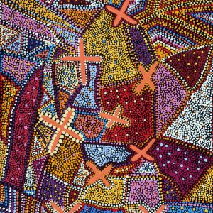 Ngatijirri Jukurrpa (Budgerigar Dreaming) by Kershini Napaljarri Collins