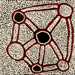 Ngapa Jukurrpa (Water Dreaming)  -  Puyurru by Shane Jampijinpa Brown
