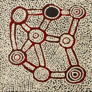Ngapa Jukurrpa (Water Dreaming)  -  Puyurru by Shane Jampijinpa Brown