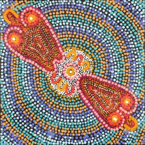 Jarlajirrpi Jukurrpa (Owlet Nightjar Dreaming) by Julie Napurrurla Gordon