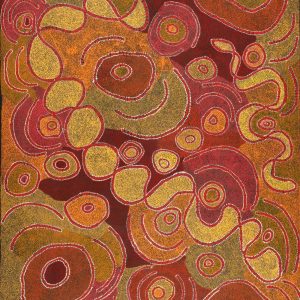 Lukarrara Jukurrpa (Desert Fringe-rush Seed Dreaming) by Margarina Napanangka Miller