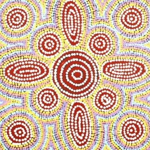 Jajutuma Jukurrpa (Caterpillar Dreaming) by Elizabeth Napaljarri Katakarinja