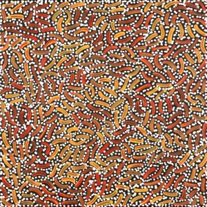 Warlukurlangu Jukurrpa (Fire country Dreaming) by Nathania Nangala Granites