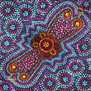 Jarlajirrpi Jukurrpa (Owlet Nightjar Dreaming) by Julie Napurrurla Gordon