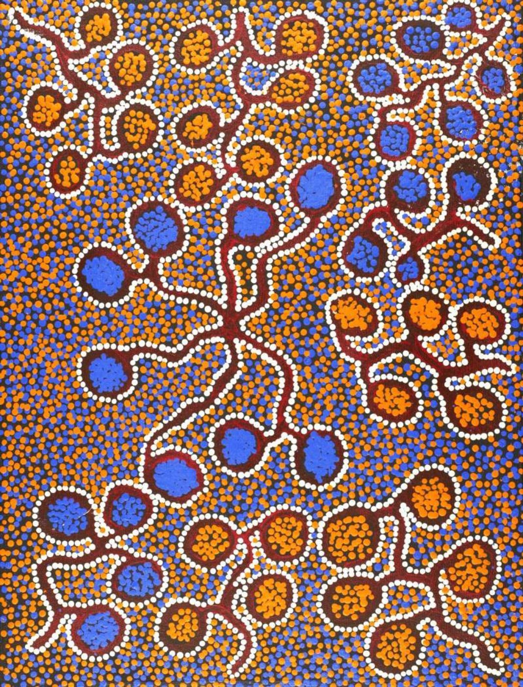The Seven Sisters - Anangu Pitjantjatjara Yankunytjatjara Jukurrpa by Joshua Jungarrayi Brady