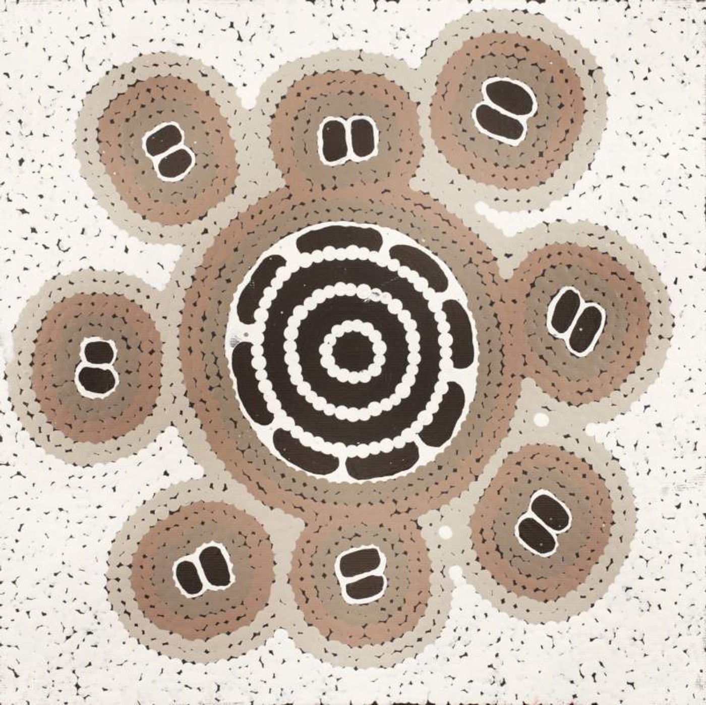 Pamapardu Jukurrpa (Flying Ant Dreaming) - Warntungurru by Kara Napangardi Ross