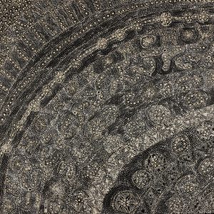 Lukarrara Jukurrpa (Desert Fringe-rush Seed Dreaming) by Hilda Nakamarra Rogers