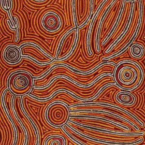 Majardi Jukurrpa (Hairstring Belt/Skirt or Tassel Dreaming) - Mina Mina by Madeleine Napangardi Dixon
