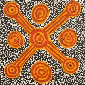 Ngapa Jukurrpa (Water Dreaming)  - Mikanji by Juliette Nampijinpa Brown
