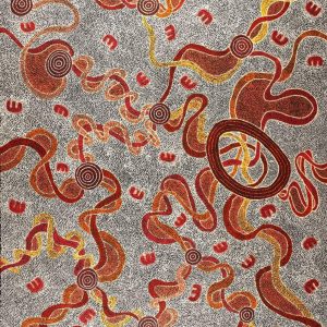 Janganpa Jukurrpa (Brush-tail Possum Dreaming)-  Mawurrji by Ritasha Nampijinpa Martin