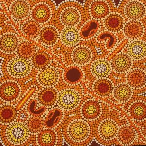 Ngurlu Jukurrpa (Native Seed Dreaming) by Geraldine Napurrurla Langdon