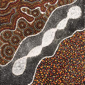 Wanakiji Jukurrpa (Bush Tomato Dreaming) by Selma Napanangka Tasman