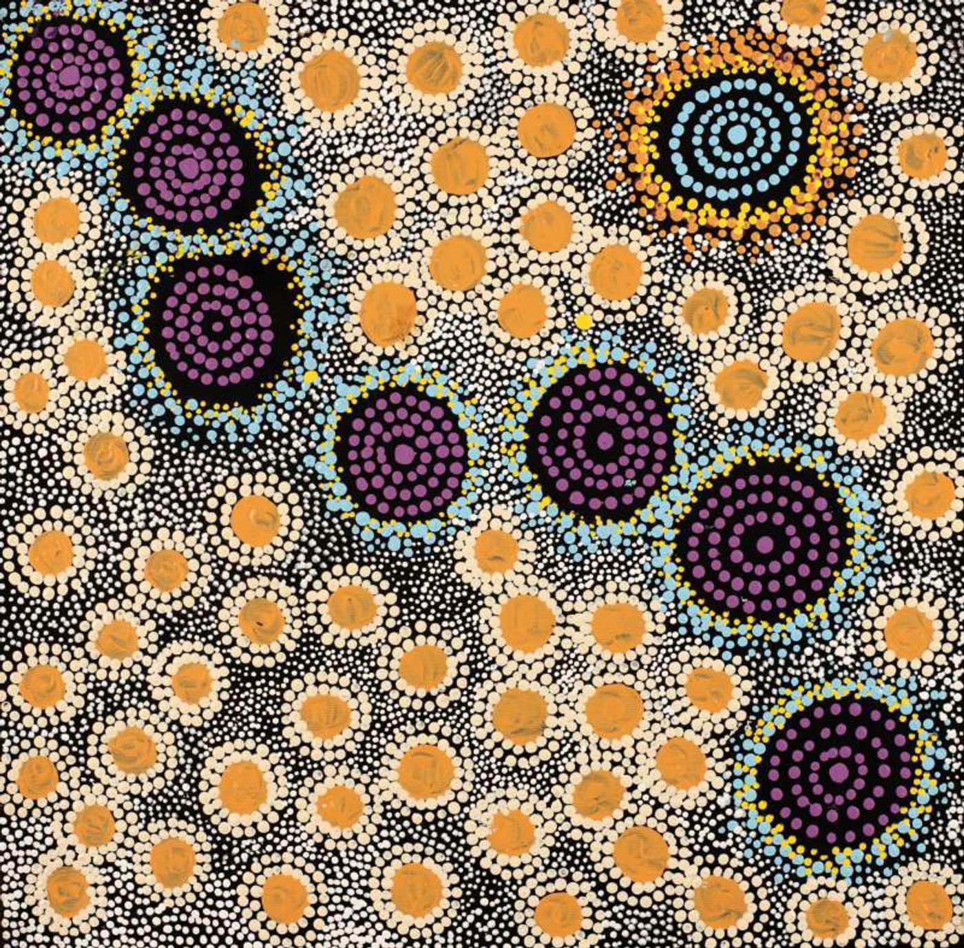Napaljarri-warnu Jukurrpa (Seven Sisters Dreaming) by Wendy Nungarrayi Brown