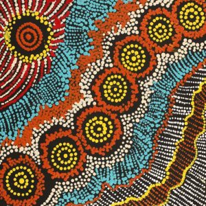 Napaljarri-warnu Jukurrpa (Seven Sisters Dreaming) by Wendy Nungarrayi Brown