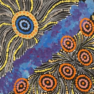 Pamapardu Jukurrpa (Flying Ant Dreaming)  - Warntungurru by Maria Nampijinpa Brown
