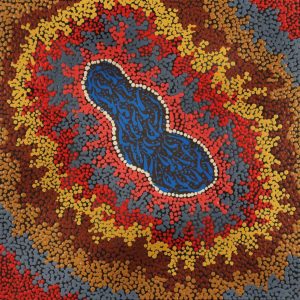 Wakirlpirri Jukurrpa (Dogwood Tree Dreaming) by Peggy Napurrurla Granites