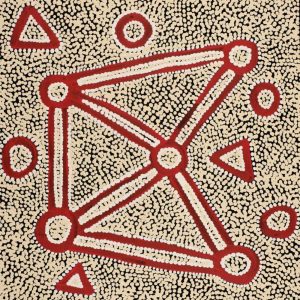Ngapa Jukurrpa (Water Dreaming) - Wapurtali by Maxie Jampijinpa Pollard