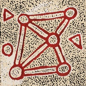 Ngapa Jukurrpa (Water Dreaming) - Wapurtali by Maxie Jampijinpa Pollard