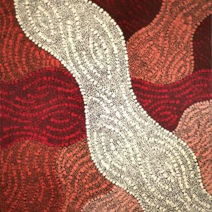 Ngapa Jukurrpa (Water Dreaming)  -  Puyurru by Leavannia Nampijinpa Watson