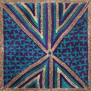 Ngatijirri Jukurrpa (Budgerigar Dreaming) by Lorraine Nungarrayi Granites