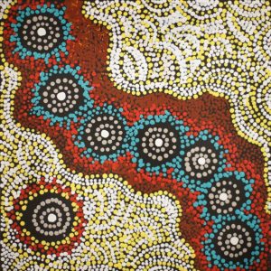 Napaljarri-warnu Jukurrpa (Seven Sisters Dreaming) by Wendy Nungarrayi Brown