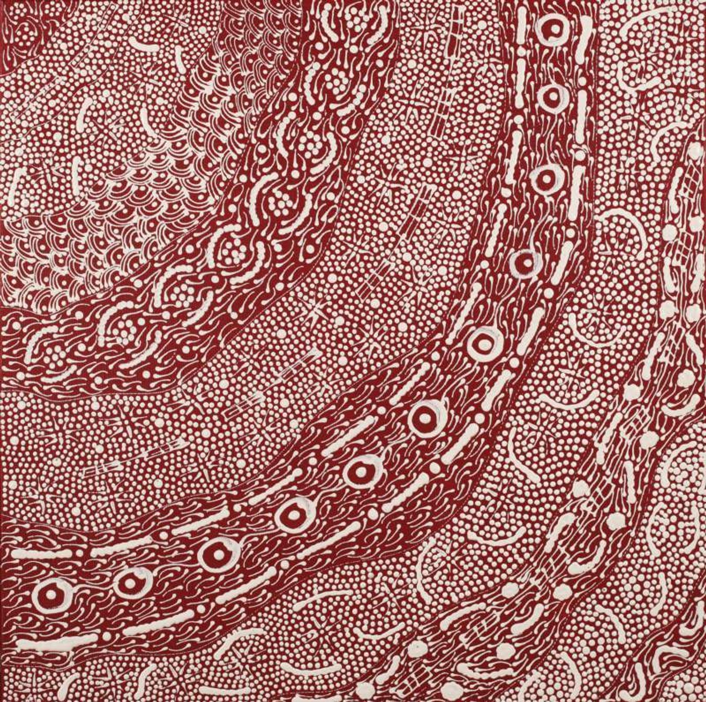 Pikilyi Jukurrpa (Vaughan Springs Dreaming) by Mary Napangardi Butcher