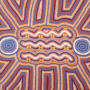 Ngapa Jukurrpa (Water Dreaming)  -  Puyurru by Nat Jampijinpa Watson