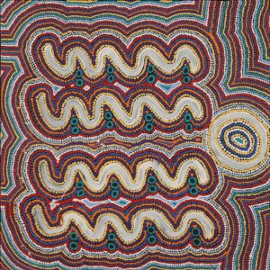 Ngapa Jukurrpa (Water Dreaming)  -  Puyurru by Nat Jampijinpa Watson