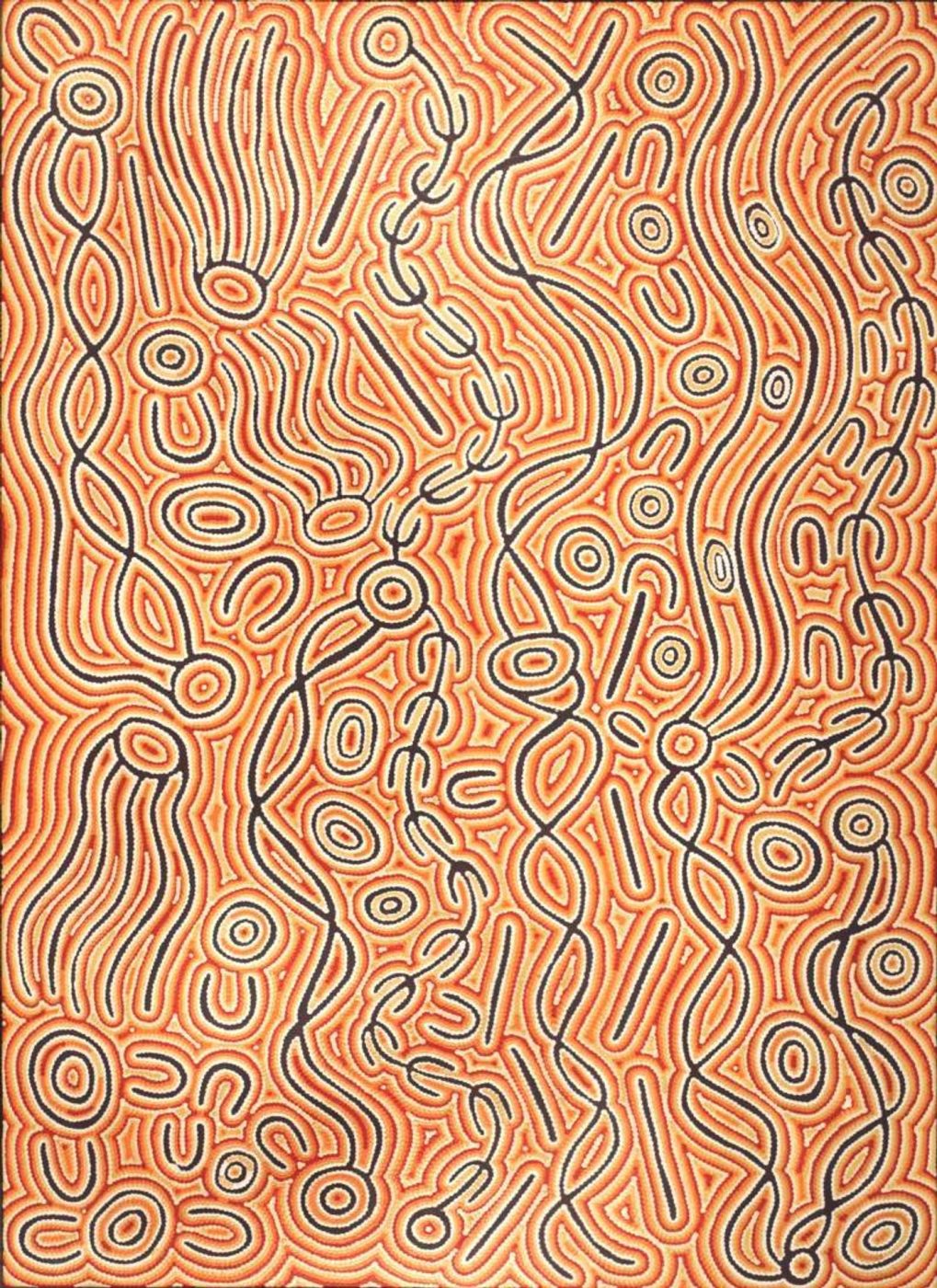 Majardi Jukurrpa (Hairstring Belt/Skirt or Tassel Dreaming) - Mina Mina by Madeleine Napangardi Dixon