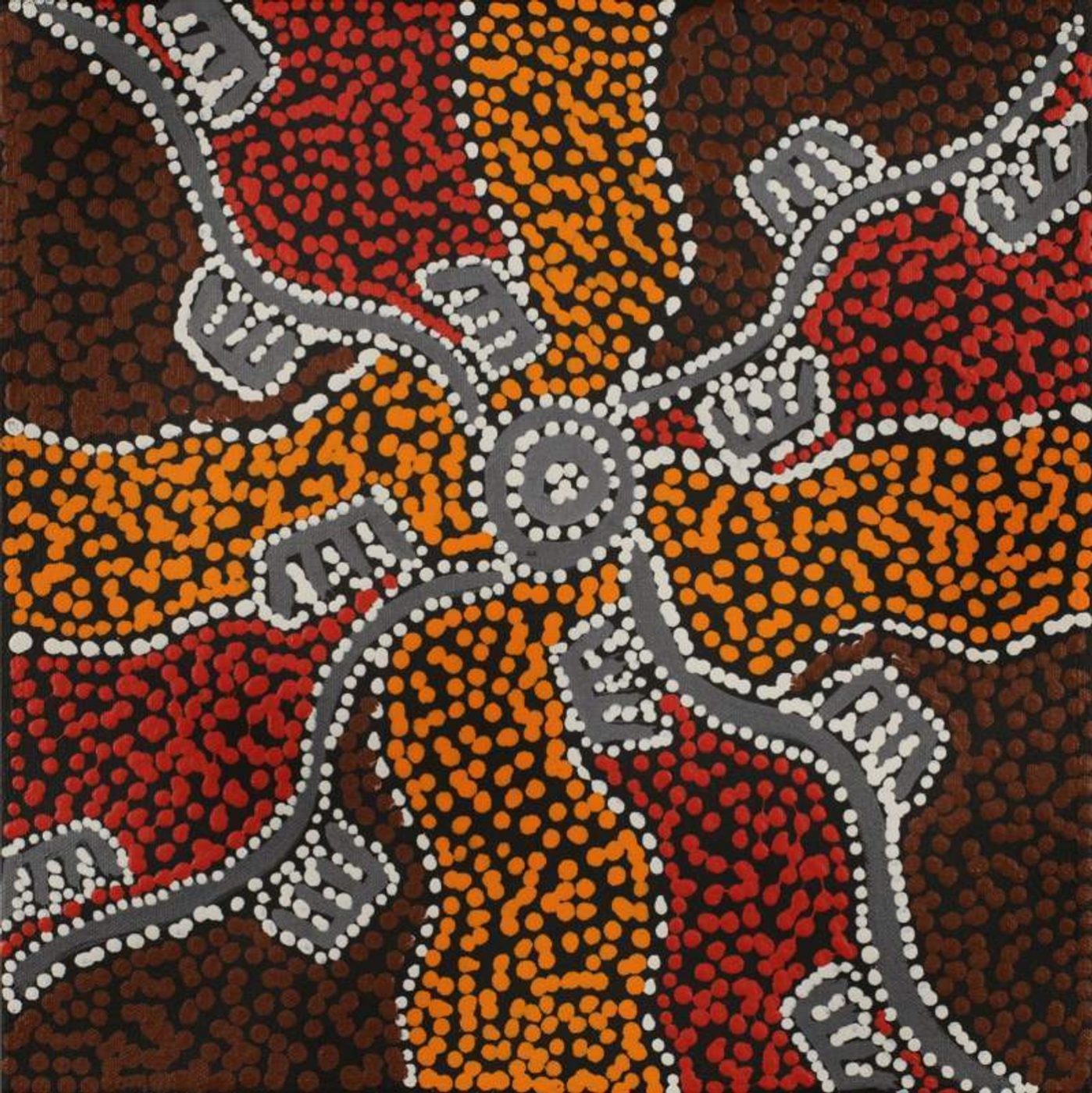 Wardapi Jukurrpa (Goanna Dreaming) - Yarripilangu by Sebastian Japanangka Williams