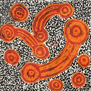 Ngapa Jukurrpa (Water Dreaming)  - Mikanji by Juliette Nampijinpa Brown