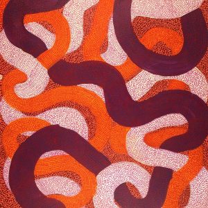 Warlukurlangu Jukurrpa (Fire country Dreaming) by Vanetta Nampijinpa Hudson