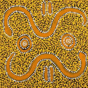 Warna Jukurrpa (Snake Dreaming) by Isaac Jupurrurla White
