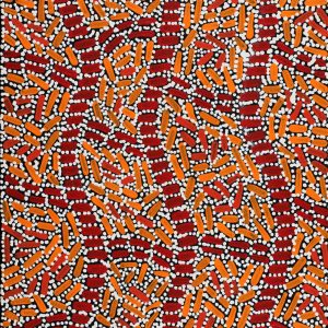 Warlukurlangu Jukurrpa (Fire country Dreaming) by Nathania Nangala Granites