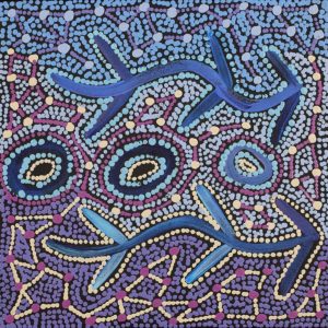 Warlukurlangu Jukurrpa (Fire country Dreaming) by Theo (Faye) Nangala Hudson