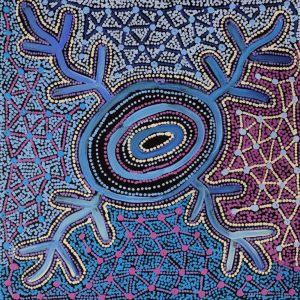 Warlukurlangu Jukurrpa (Fire country Dreaming) by Theo (Faye) Nangala Hudson