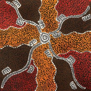 Wardapi Jukurrpa (Goanna Dreaming) - Yarripilangu by Sebastian Japanangka Williams