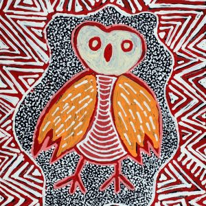 Jarlajirrpi Jukurrpa (Owlet Nightjar Dreaming) by Juliette Nampijinpa Brown