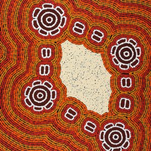 Pamapardu Jukurrpa (Flying Ant Dreaming)  - Warntungurru by Mickaela Napangardi Lankin