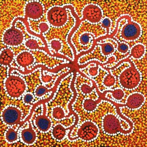 The Seven Sisters - Anangu Pitjantjatjara Yankunytjatjara Jukurrpa by Joshua Jungarrayi Brady